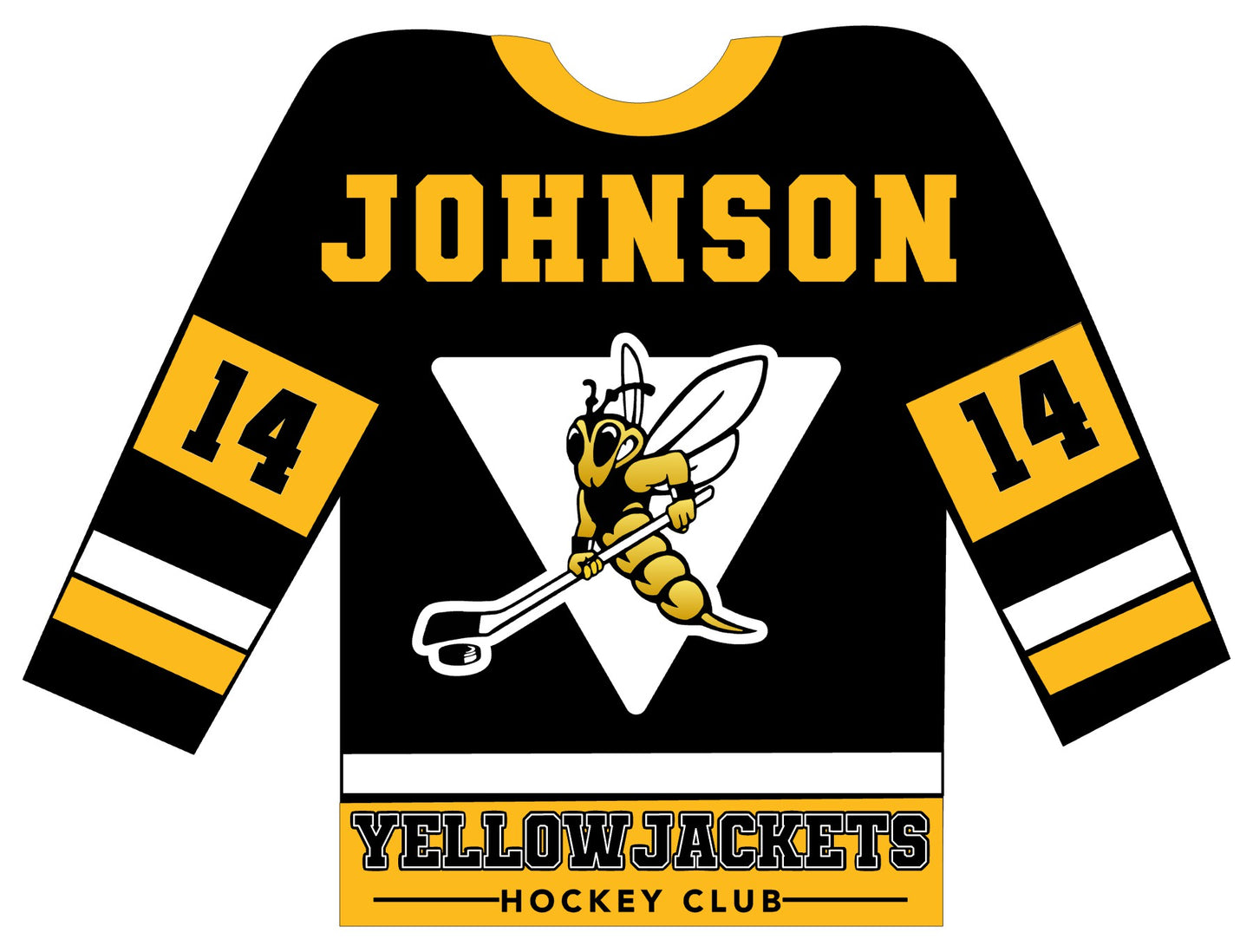 Yellowjackets Jersey Yard Sign - Customizable