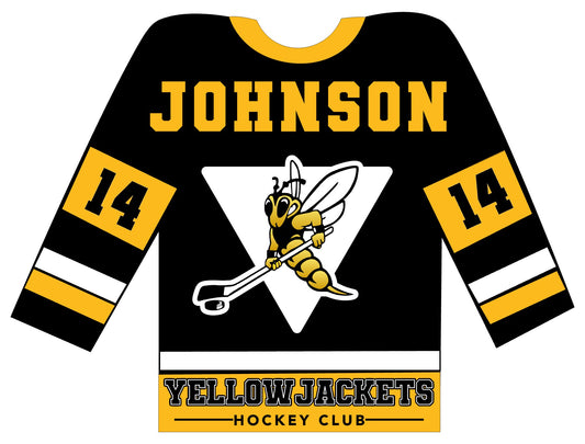 Yellowjackets Jersey Yard Sign - Customizable